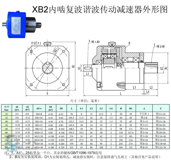 北京中技克美XB2型諧波減速器